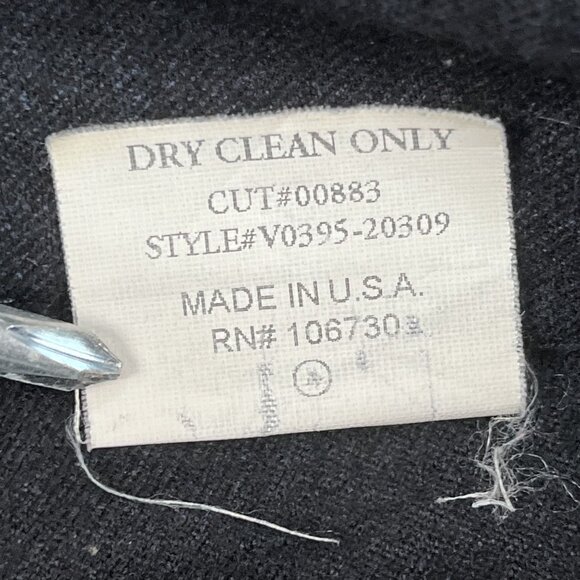 VTG Vince Wool Blend Black Trousers Sz 2 - Picture 5 of 5